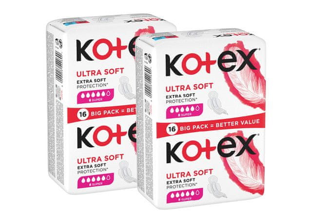 Kotex Ultra Soft Super 2 x 16 ks